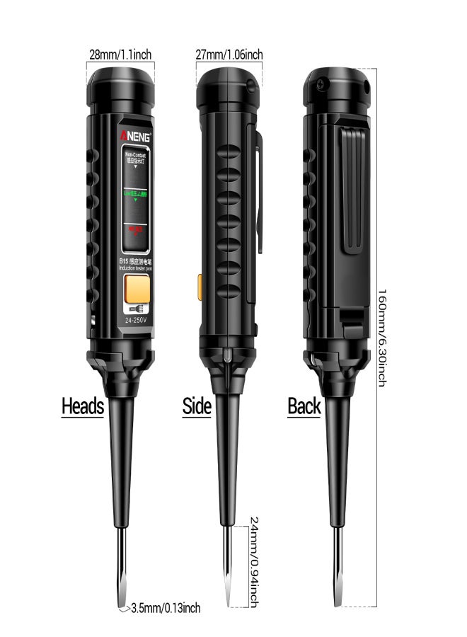 ANENG ANENG B15 Induction Tester Pen Highlight Color Light Professional AC Voltage Detection Electrician Screwdriver Testing Tools 24V-250V - Image 2