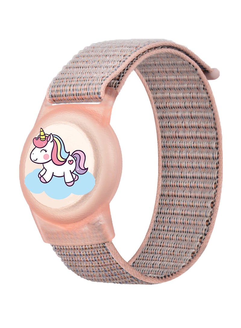 Innoshine Carton Airtag Bracelet for Kids, Apple Air Tag Protective Cover with Nylon Wristband, Waterproof full cover Airtag Trackers Case Cover Elastic Watch Band for Toddlers Girls Boys Elders  - Image 1
