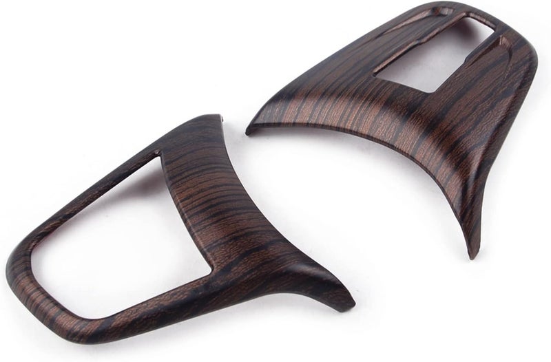 QASULER Wooden Pattern Steering Wheel Button Cover Trim for BMW X1 F48 - Image 1