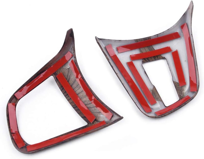 QASULER Wooden Pattern Steering Wheel Button Cover Trim for BMW X1 F48 - Image 3