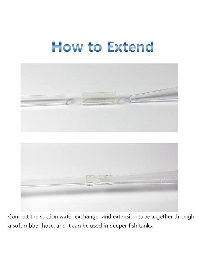DFsucces Fish Tank Cleaning Tools, Mini Manual Fish Tank Water Changer Aquarium Dropper,Extendable Fish Tank Cleaning Waste Remover, For Fish Tank(45Cm/1Pcs) - Image 4
