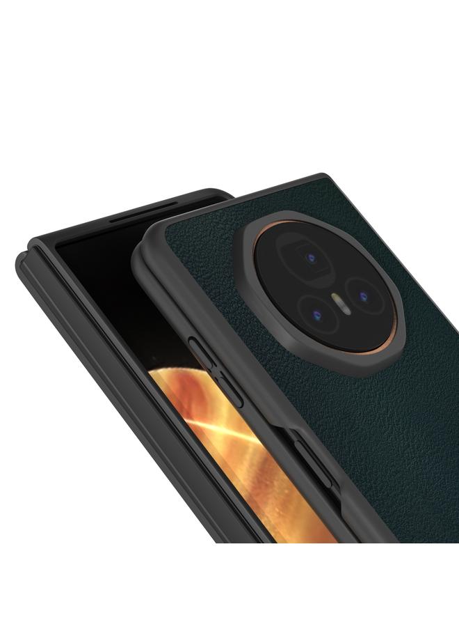 اس-توب جراب لهاتف Honor Magic V3 مصنوع من جلد البولي يوريثان بإطار أسود وغطاء كامل للهاتف - Image 3