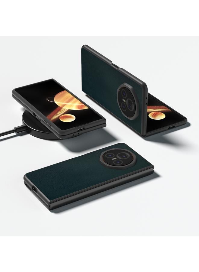 اس-توب جراب لهاتف Honor Magic V3 مصنوع من جلد البولي يوريثان بإطار أسود وغطاء كامل للهاتف - Image 2