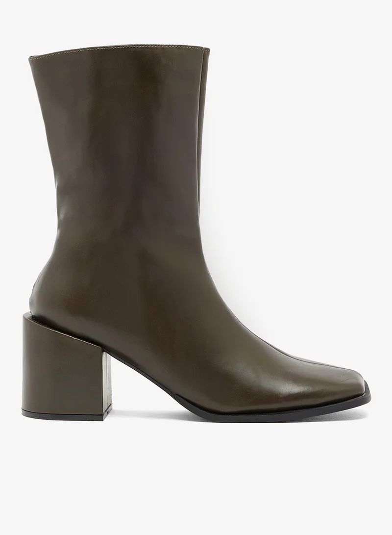 Casual Western Heeled Ankle Boots