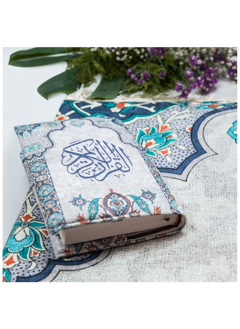 Handmade - Persian Padded Prayer Mat and Quran Cover Set - Image 1