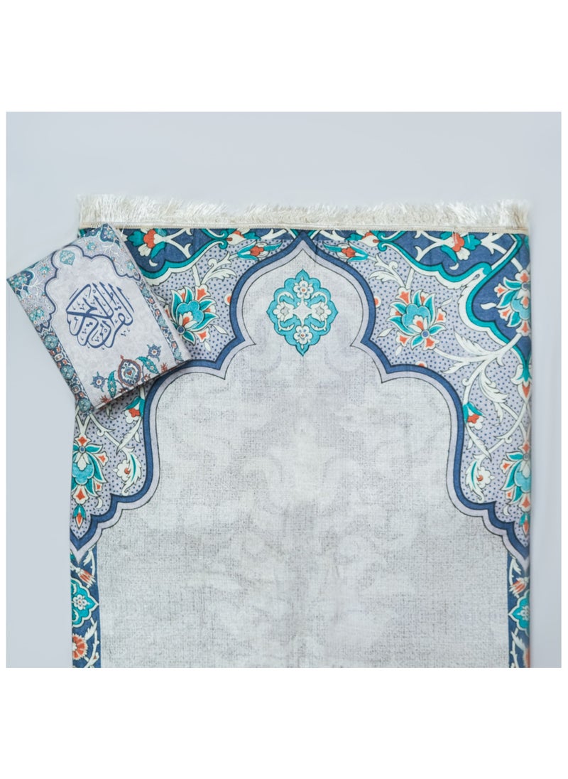 Handmade - Persian Padded Prayer Mat and Quran Cover Set - Image 1