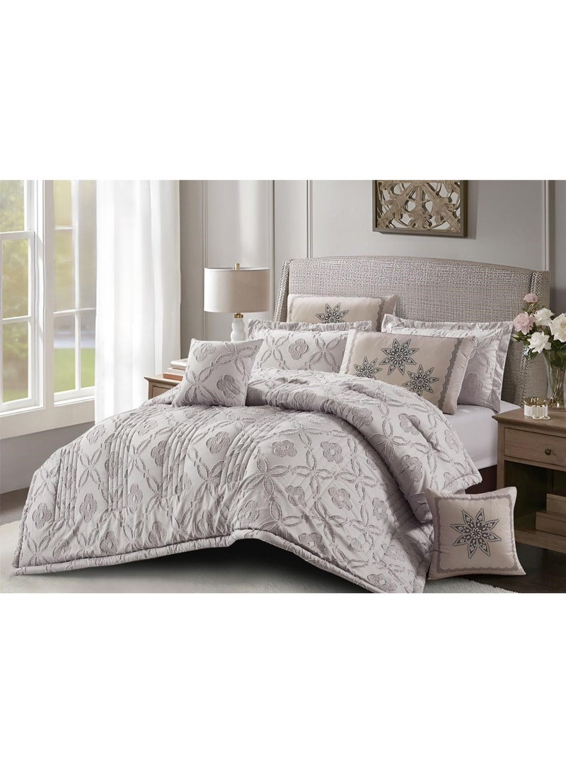 MingLi 6-piece microfiber printed king size double quilt , comforter size 260x240 cm - Image 1