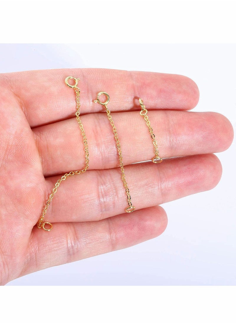 Excefore - Gold Necklace Extenders, 925 Sterling Silver Chain Extension (1 2 3 inch) - Image 1