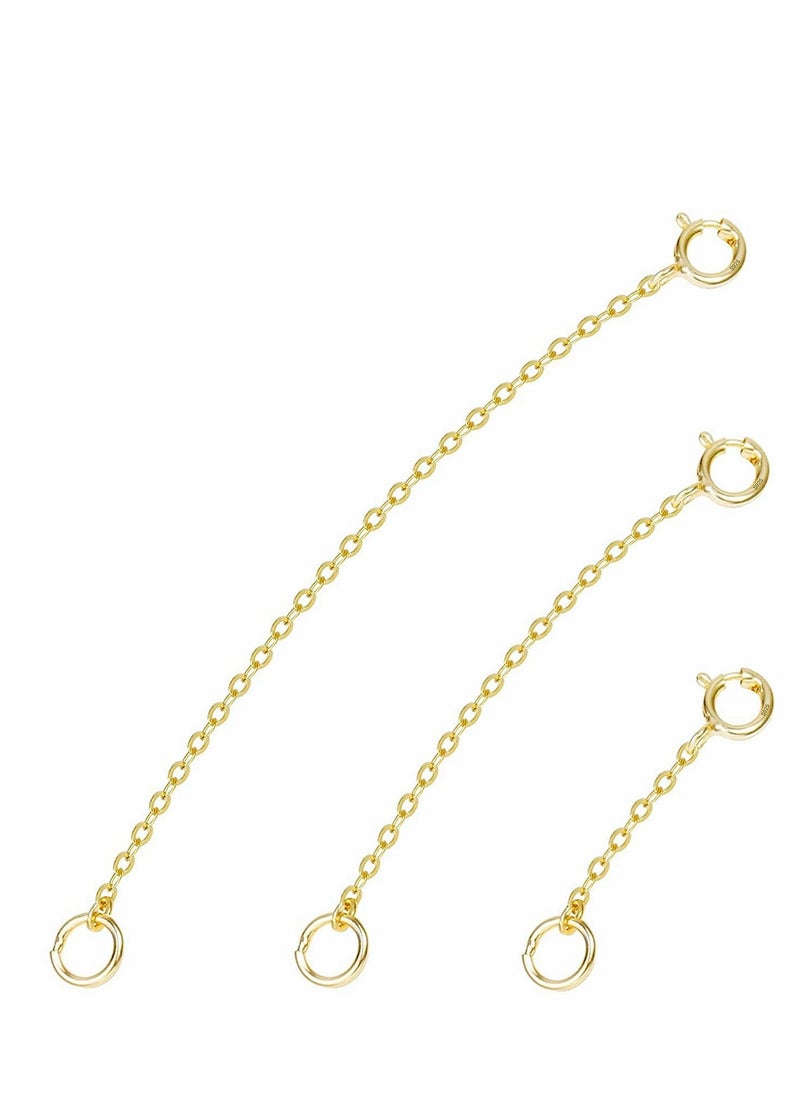Excefore - Gold Necklace Extenders, 925 Sterling Silver Chain Extension (1 2 3 inch) - Image 1