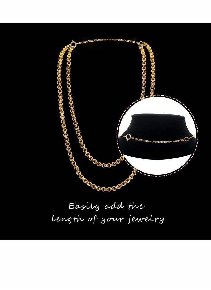 Excefore - Gold Necklace Extenders, 925 Sterling Silver Chain Extension (1 2 3 inch) - Image 1