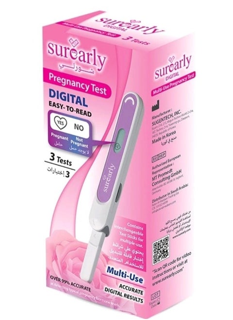Digital pregnancy test device 3 tests