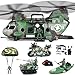 deAO Military Helicopter Toys Set Army Men Playset Army Toys with Army Tank Soldier Action Figures Motorcycle Combat Truck Aircraft with LightsSound Christmas Birthday Gifts for Kids Boys - Image 2