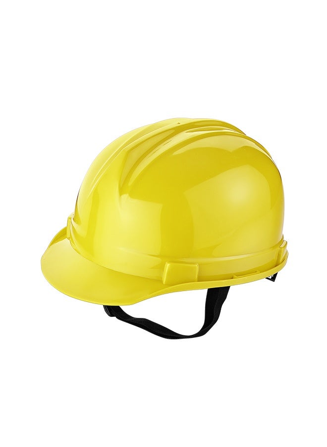 LAWAZIM Deluxe Safety Helmet - Yellow - HDPE Hard Hat with Reinforced Shell, 4-Point Suspension, Sweatband, and Adjustable Chin Strap - Ideal for Construction, Industrial, Warehouse, and Maintenance Use - Image 1