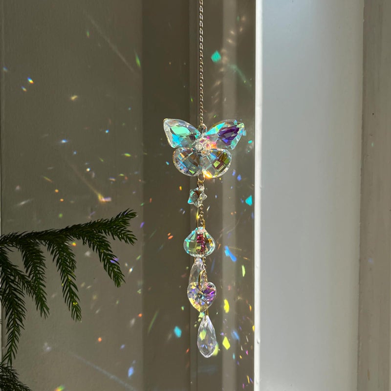 Brezalysia Crystal Butterfly Suncatcher Indoor Hanging for Windows Prism Sunlight Rainbow Maker Sun Catchers Sparkling Decor - Image 5