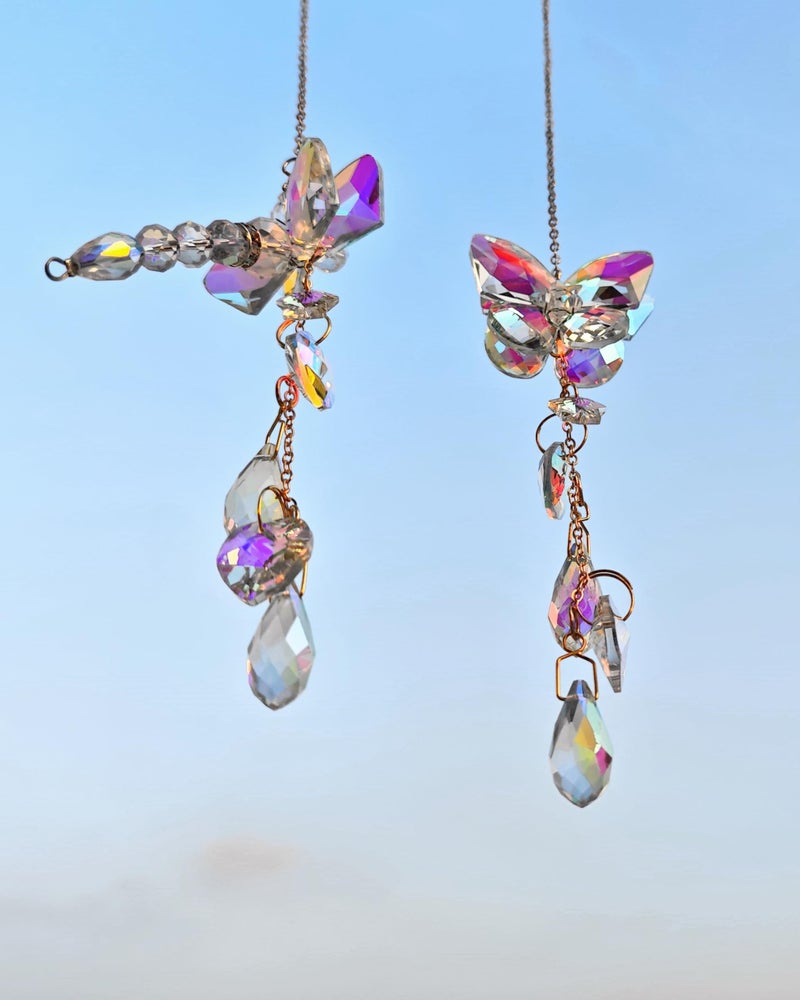 Brezalysia Crystal Butterfly Suncatcher Indoor Hanging for Windows Prism Sunlight Rainbow Maker Sun Catchers Sparkling Decor - Image 4