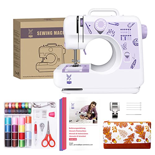 KPCB Sewing Machine for Beginners 12 Stitches with Reverse Stitch Large Purple