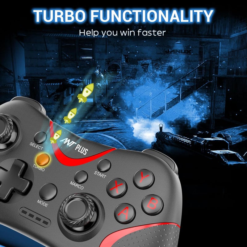 Ant Plus Leo 300 Wireless Gamepad with 2.4GHz Wireless Technology, Integrated Dual Intensity Motor, Keys for PC/Android - Black - Image 3