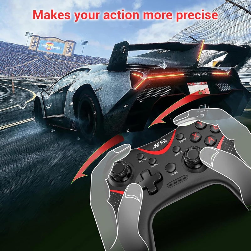 Ant Plus Leo 300 Wireless Gamepad with 2.4GHz Wireless Technology, Integrated Dual Intensity Motor, Keys for PC/Android - Black - Image 5