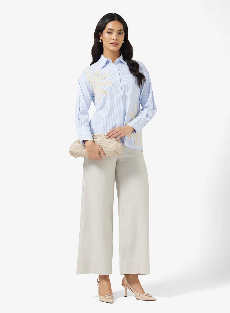 ELLA Embroidered Floral Shirt