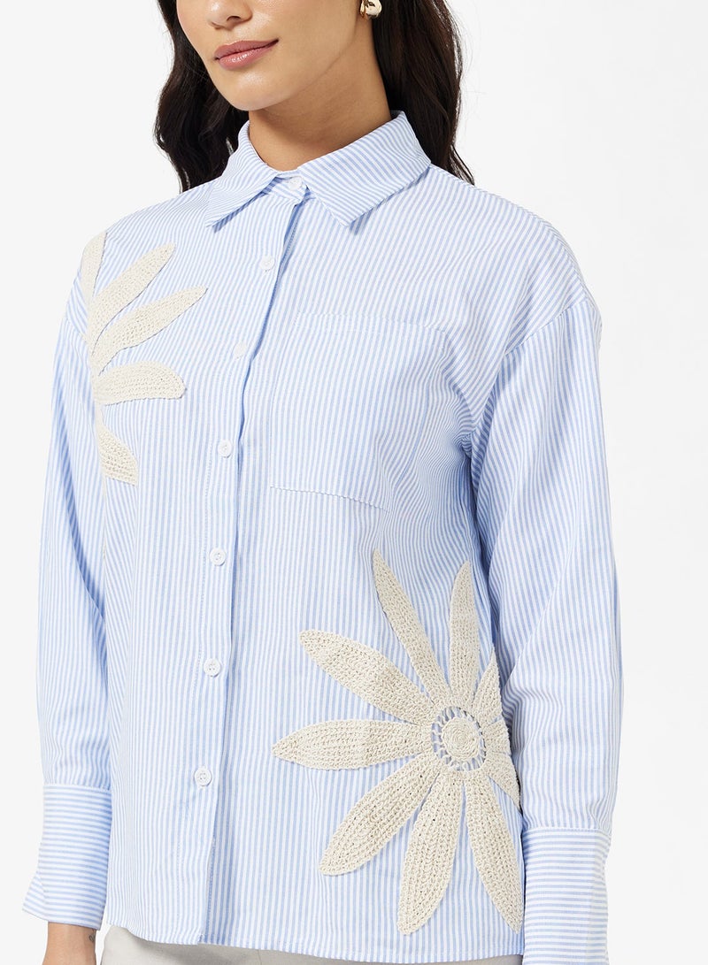 ELLA Embroidered Floral Shirt - Image 3