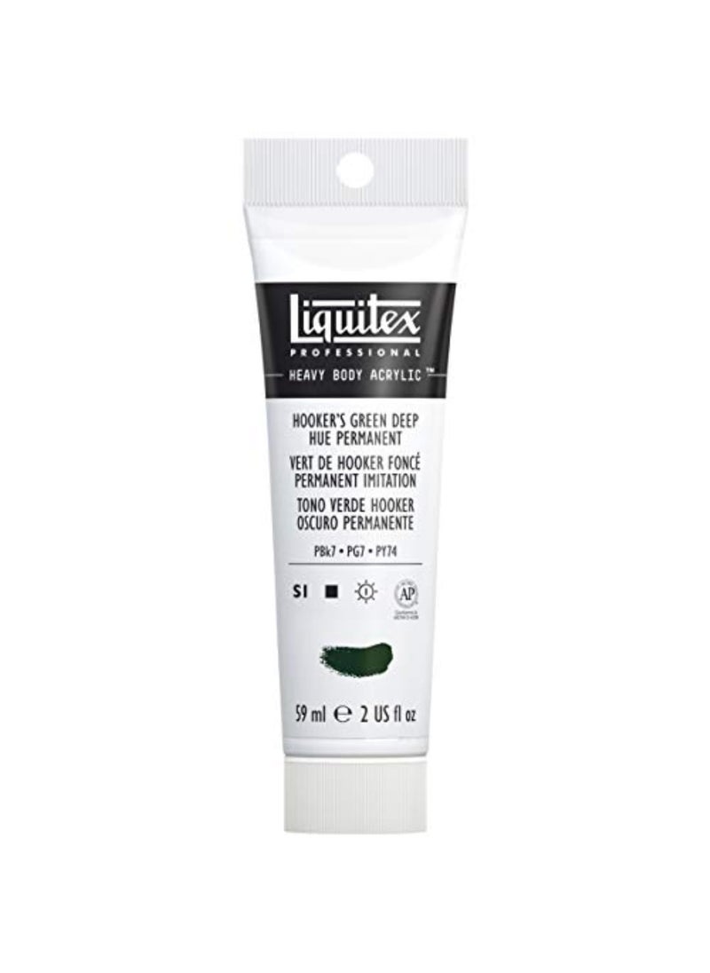 Liquitex - Liquitex Professional Heavy Body Acrylic Paint, 2-oz Tube, Hooker’s Green Deep Hue Permanent - Image 1