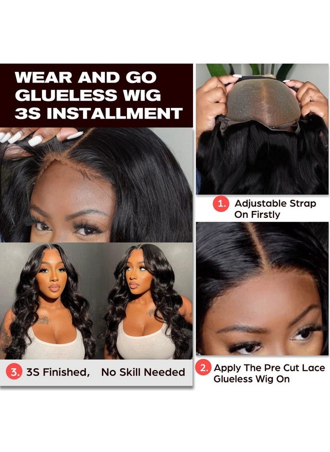 Beluck - Wear And Go Glueless Wig 5X5 Hd Lace Closure Wigs Human Hair Pre Cut Lace Glueless Wig Wear And Go，20 Inch Body Wave Lace Front Wigs Glueless Wigs Human Hair Pre Plucked Pre Cut For Beginners - Image 1