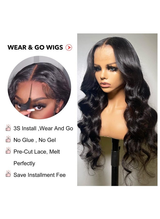 Beluck - Wear And Go Glueless Wig 5X5 Hd Lace Closure Wigs Human Hair Pre Cut Lace Glueless Wig Wear And Go，20 Inch Body Wave Lace Front Wigs Glueless Wigs Human Hair Pre Plucked Pre Cut For Beginners - Image 1