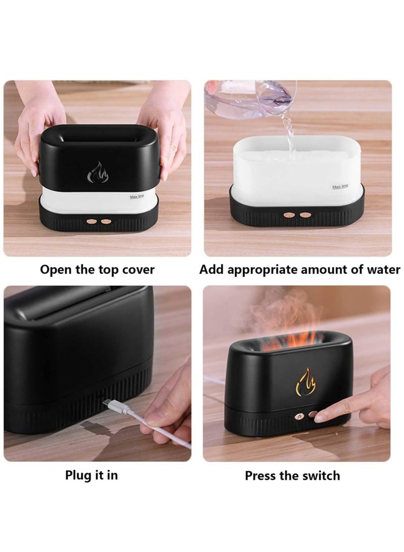 ELTRAZONE موزع هواء اللهب، مرطب، موزع رائحة محمول بدون ضوضاء مع أضواء متعددة الألوان، ناشر زيوت عطرية بدون ماء مع حماية إيقاف التشغيل التلقائي للمنزل والمكتب وغرفة النوم - Image 4