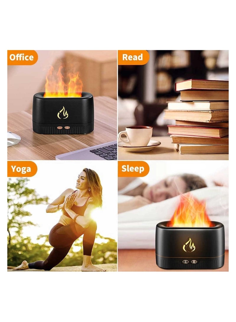 ELTRAZONE موزع هواء اللهب، مرطب، موزع رائحة محمول بدون ضوضاء مع أضواء متعددة الألوان، ناشر زيوت عطرية بدون ماء مع حماية إيقاف التشغيل التلقائي للمنزل والمكتب وغرفة النوم - Image 3