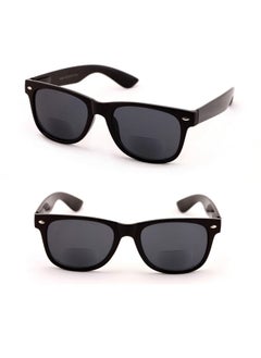V.W.E. Classic Bifocal Outdoor Reading Sunglasses Comfortable Stylish Simple Readers Magnification (2 Black Lens 1.75)  - Image 1