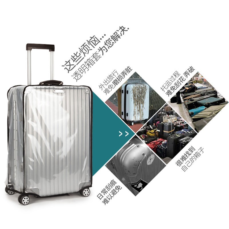 Luggage Protective Cover Luggage Cover Suitcase Trolley Suitcase Cover Transparent Dust Cover Spot - Image 4