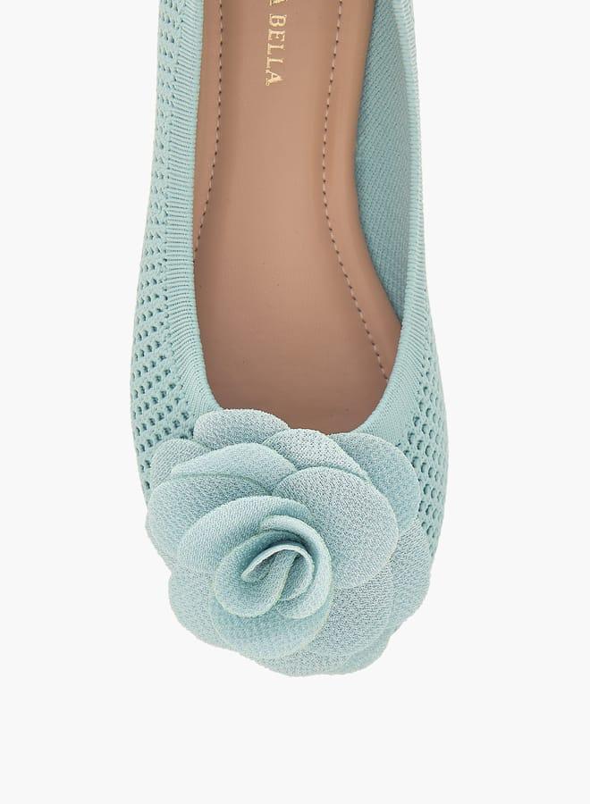 Flora Bella By Shoexpress Girls Floral Detail Slip-On Ballerina Shoes - Image 4