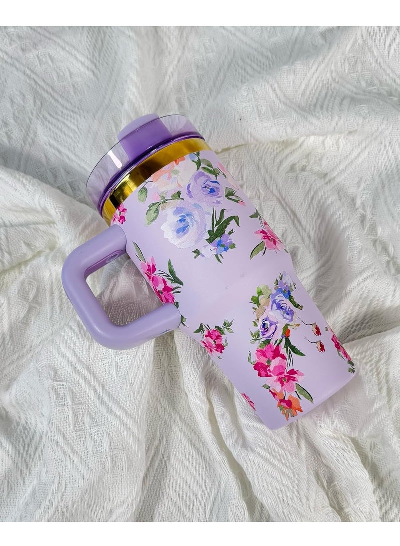Stanley Quencher H2.0 Flow State Stainless Steel Vacuum Insulated Tumbler with Lid and Straw for Water, Iced Tea or Coffee, Smoothie and More, 14 oz , PURPLE - Image 3