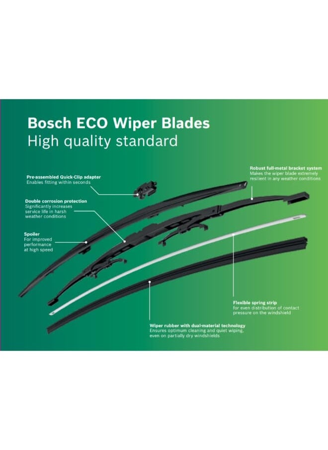 BOSCH - Eco 500UE U-Hook metal-bracket car wiper blade 20 Inch - Black - Image 1