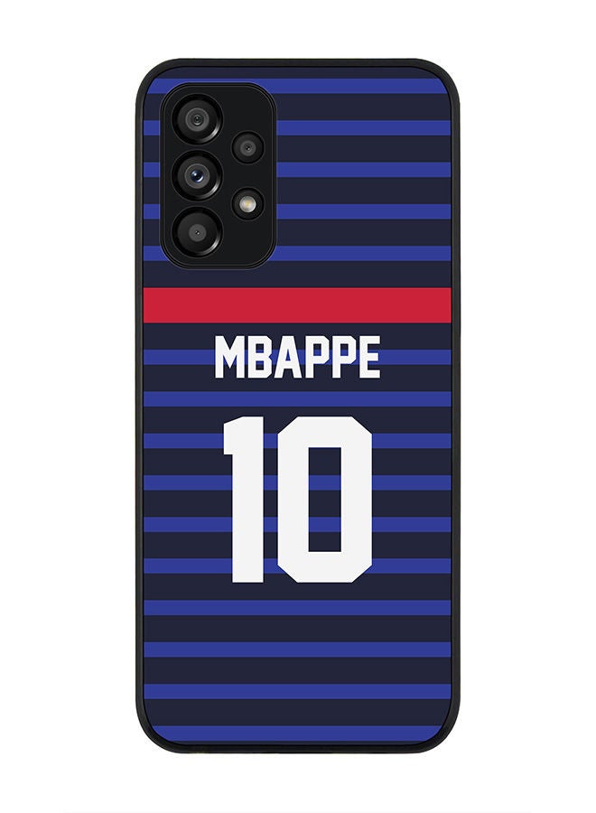 Stylizedd Rugged Black edge case for Samsung Galaxy A23 (LTE/4G) Slim fit Soft Case Flexible Rubber Edges Anti Drop TPU Gel Thin Cover - Football Team - France Player Name - Mbappe - Image 1