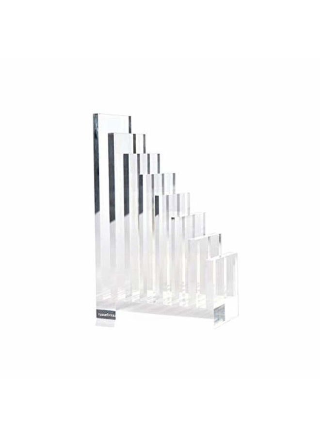 RUSSELL+HAZEL راسل + هازل حامل أكريليك وكتاب نهاية، شفاف، 5” × 8” × 2.5” - Image 1