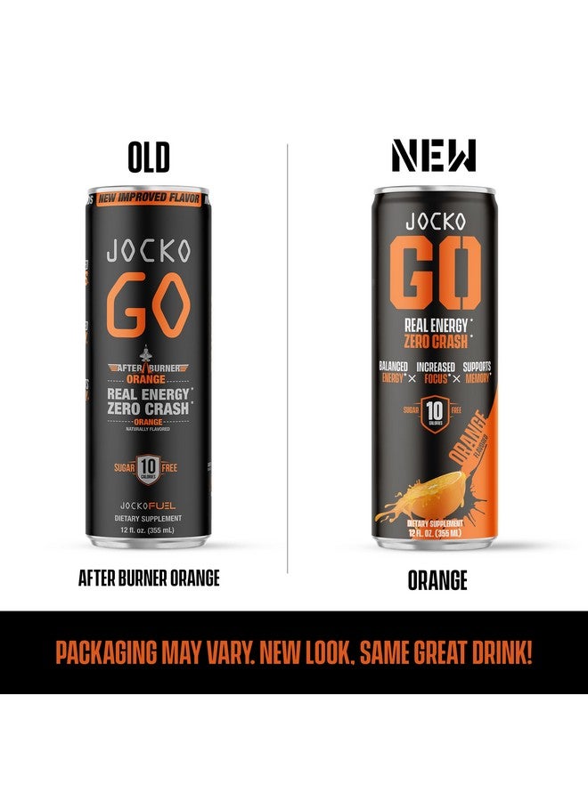 origin Jocko GO Energy Drink (Afterburner Orange) - KETO, Vitamin B12, Vitamin B6, Electrolytes, L Theanine, Magnesium- All Natural Energy Boost, Sugar Free Nootropic Monk Fruit Blend - 12 Pack - Image 2