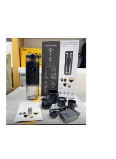 Cafelffe New Manual Portable Espresso Machine For Coffee Brew And Milk Foamer 120ML Black 