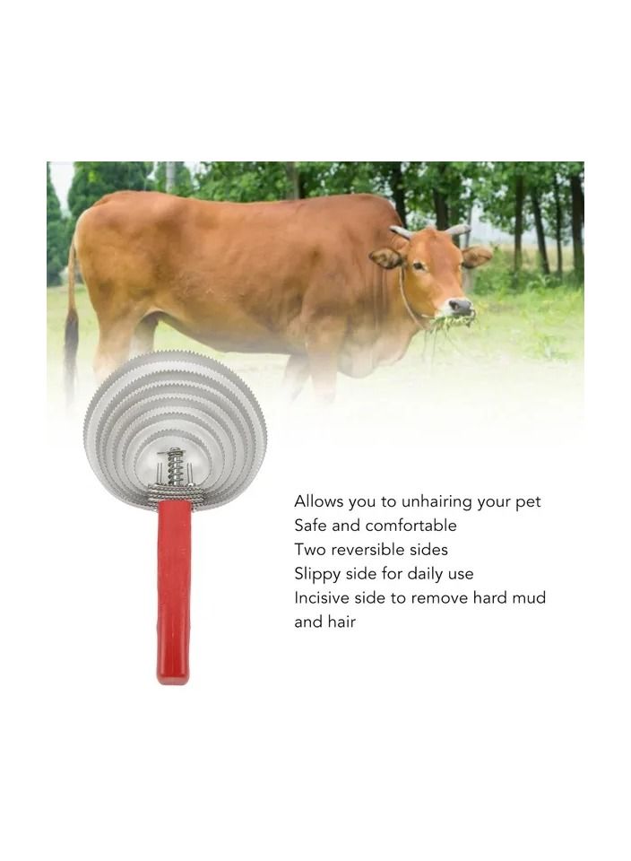 Generic 1-Piece Horse Curry Combs,6 Turns Stainless Steel Spring Curry Horse Comb Brush,Itch Relief Horse Hair Brushes - Image 3