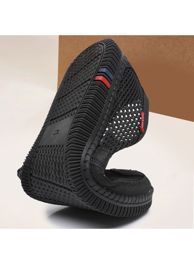 Anglerfish Ankang Breathable Old Beijing Cloth Shoes For Men, Mesh Shoes, Dad Shoes, Summer Mesh Shoes, Hollow-out Men's Shoes A1015 Gray 38 - Image 4
