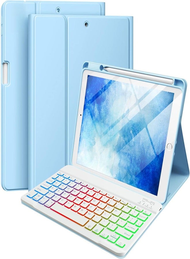 General Backlit Keyboard Case Compatible with IPad 11th Generation 11 Inch (A16) 2025 with Detachable Wireless Bluetooth Keyboard and Protective Case Cover with Pen Slot 