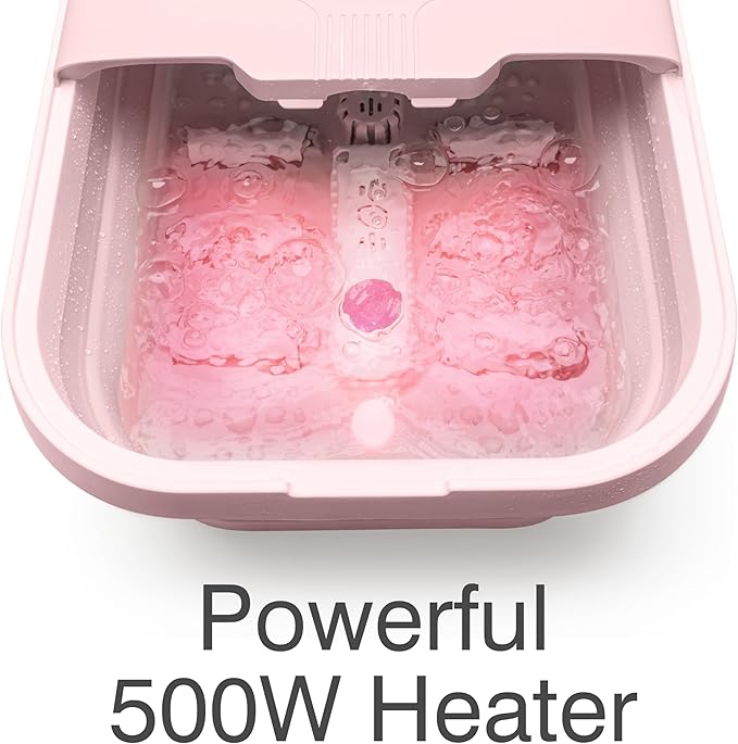 Rio Deluxe Foldaway Foot Spa Foot Bath with Massaging Rollers Adjustable Temperature Settings 42C 44C 46C Pedicure Pumice Stone Relaxing Bubbles Powerful 500W Water Heater Remote Control - Image 5