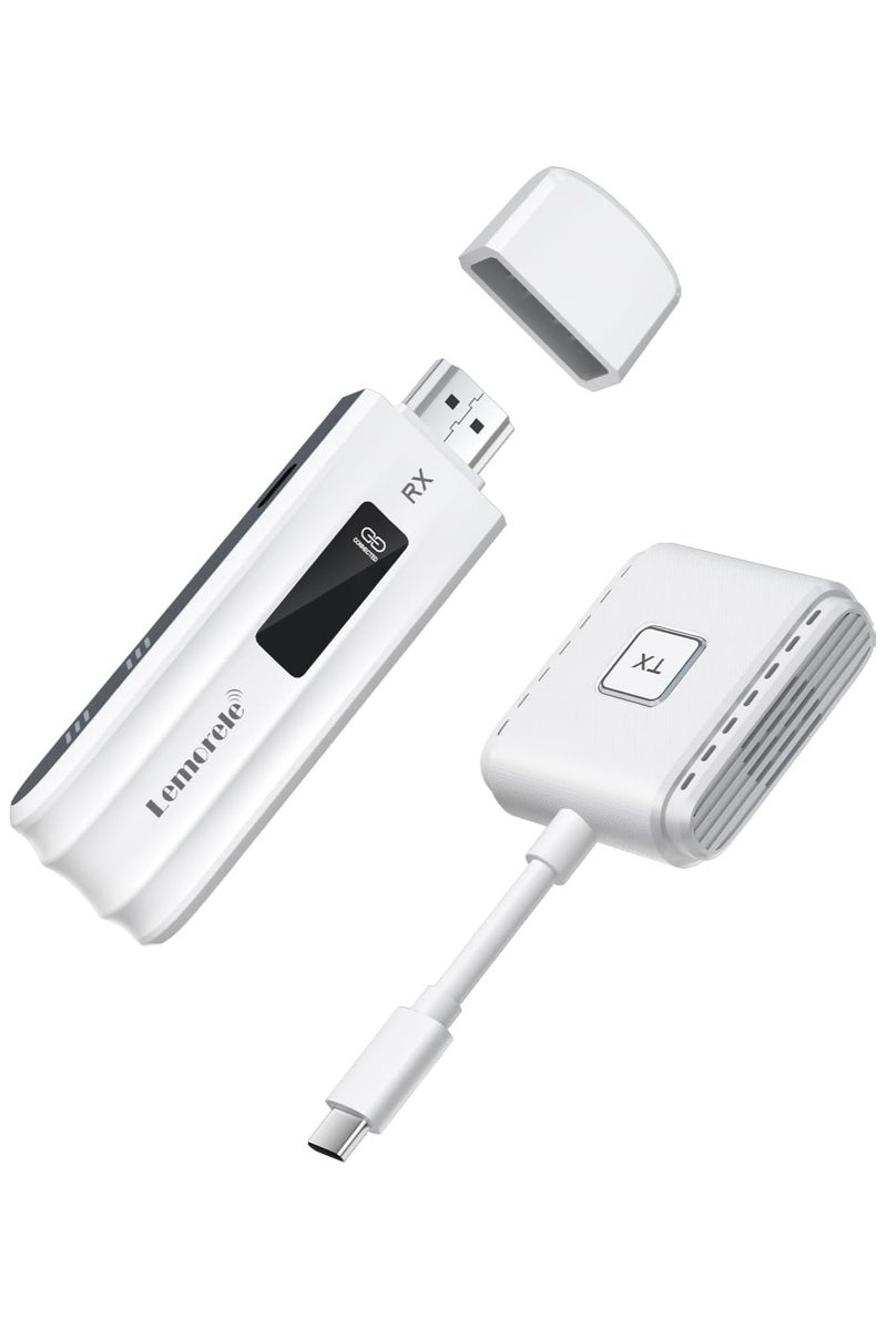 Lemorele Wireless HDMI Transmitter and Receiver Kit, Portable Wireless HDMI Extender,2.4/5G 164ft Range 1080P Full HD,for Streaming Video&Audio to HD TV/Projector/Monitor from Laptop/Camera/TV-Boxs（Type-C Kit） - Image 1