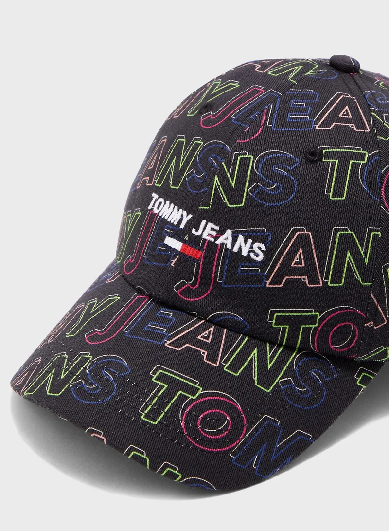 TOMMY JEANS Printed Logo Curve Cap