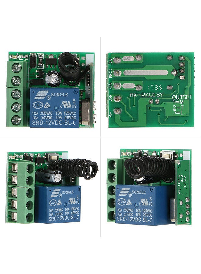 Smart Home 433Mhz DC 12V 1CH Wireless Remote Switch Relay Receiver Transmitter Universal Remote Control Switch Module and RF Transmitter Remote Controls 1527