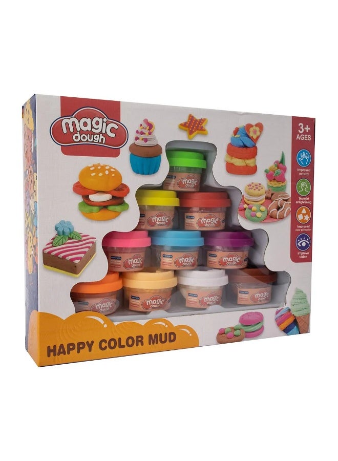 ماجيك دو طقم طين سحري للأطفال – مجموعة عجين ملونة 10 قطع، تعزز الخيال والتمييز اللوني، لعمر 3 سنوات فأكثر - Image 5