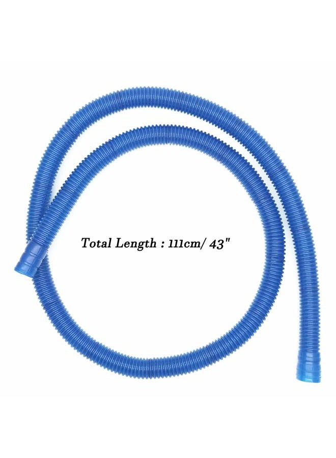 XMHF Universal Flexible Air Conditioner Drain Hose Water Pipe 111cm 3pcs Blue - Image 4
