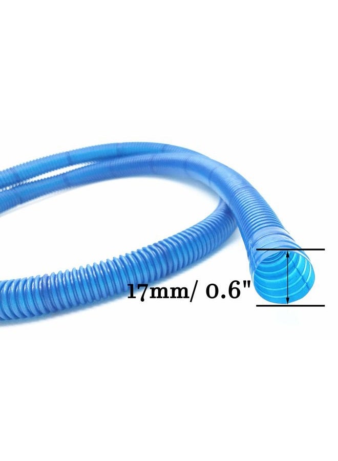 XMHF Universal Flexible Air Conditioner Drain Hose Water Pipe 111cm 3pcs Blue - Image 3