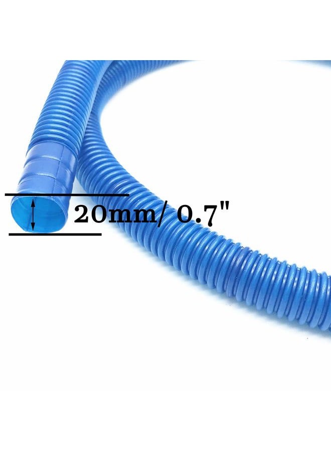 XMHF Universal Flexible Air Conditioner Drain Hose Water Pipe 111cm 3pcs Blue - Image 2