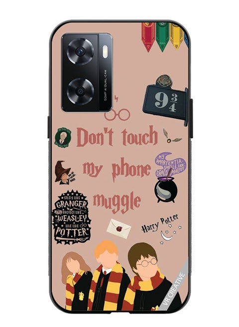 Protective Case Cover For OnePlus Nord N20 SE Dont Touch My Phone Muggle Design Multicolour